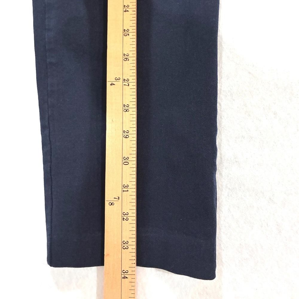 Time and Tru Slim Side Zip Ankle Pants Cotton Blend Navy Blue Classic Size 18 - Picture 4 of 6